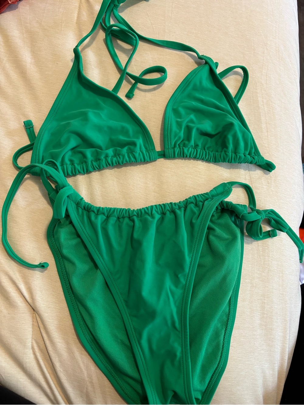 wild fable Green String Triangle Bikini